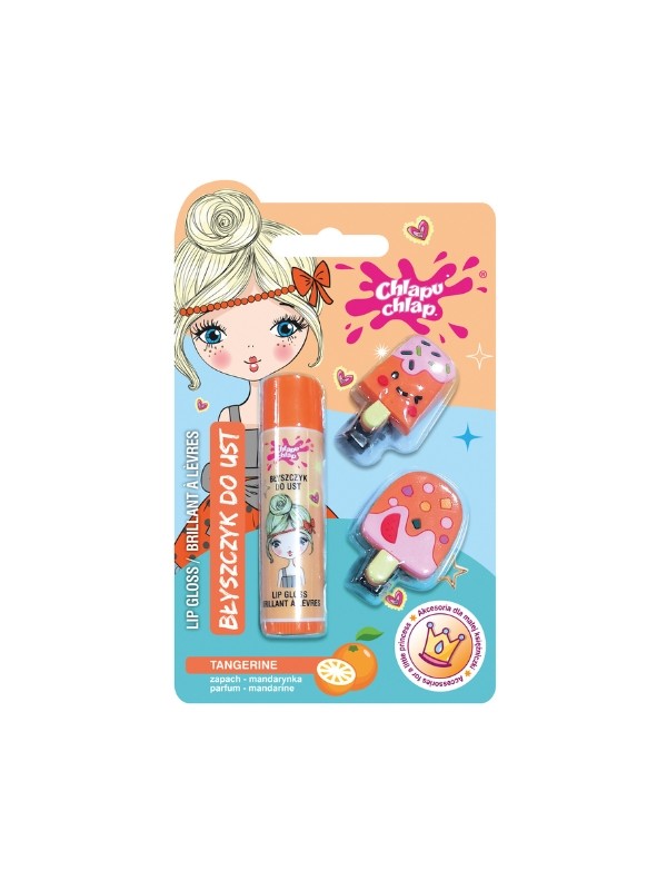 Chlapu Chlap Tangerine Lipgloss + 2 clips