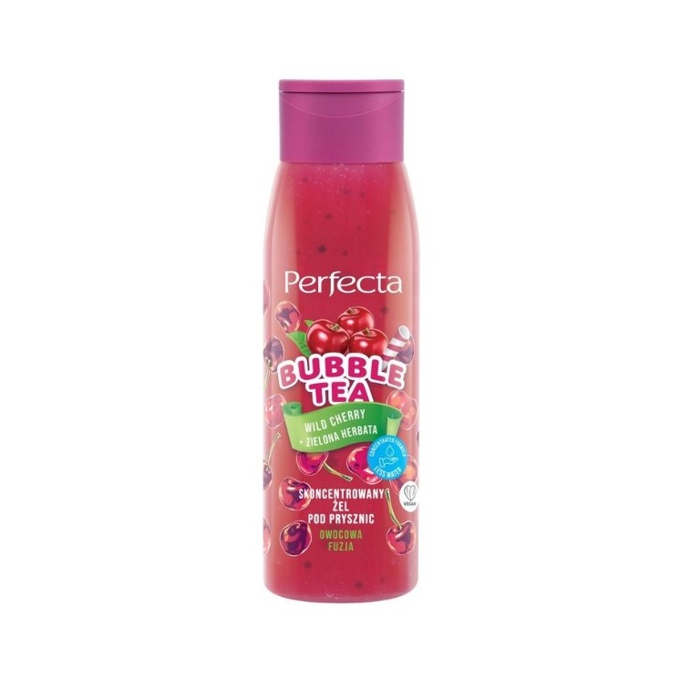 Perfecta Bubble Tea concentrated Wild Cherry Shower Gel + Green Tea 400 ml