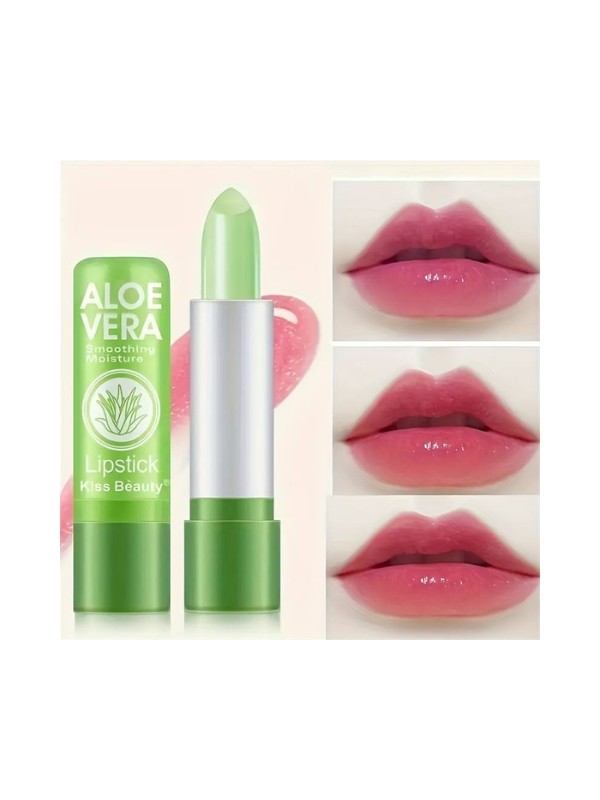 Kiss Beauty hydraterende lippenstift die van kleur verandert met de temperatuur Aloe 1 stuk