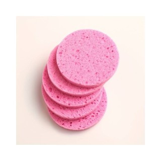 Cellulose facial cleansing sponges Pink 5 pieces