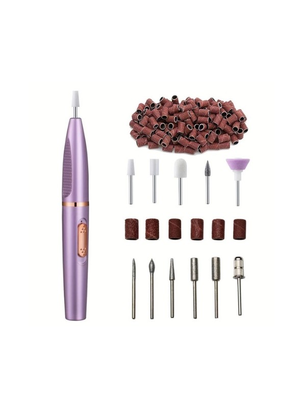 Electric manicure milling machine with a set of Purple cutters, 1 piece