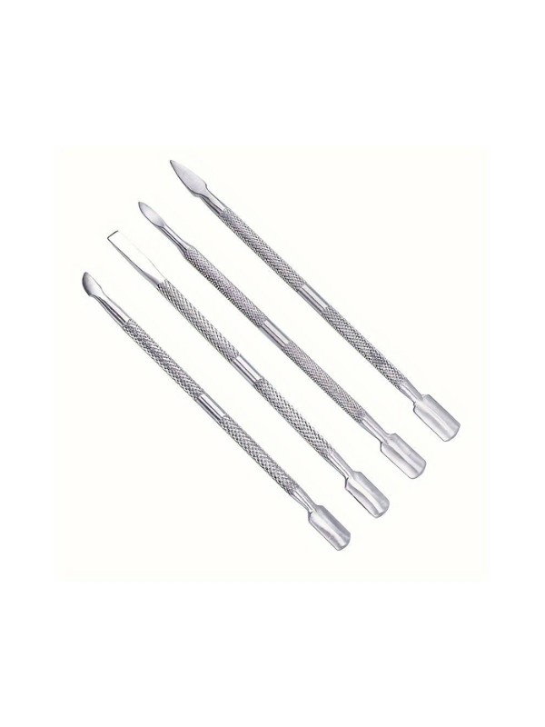 Set of 4 Silver cuticle pushers