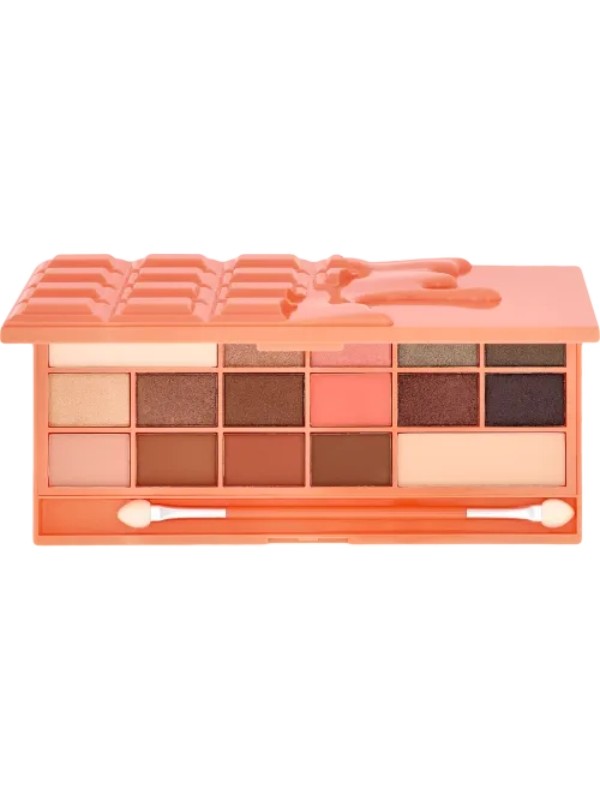 Makeup Revolution I Heart Makeup Palette mit 16 Chocolate Peach Lidschatten, 3,66 g