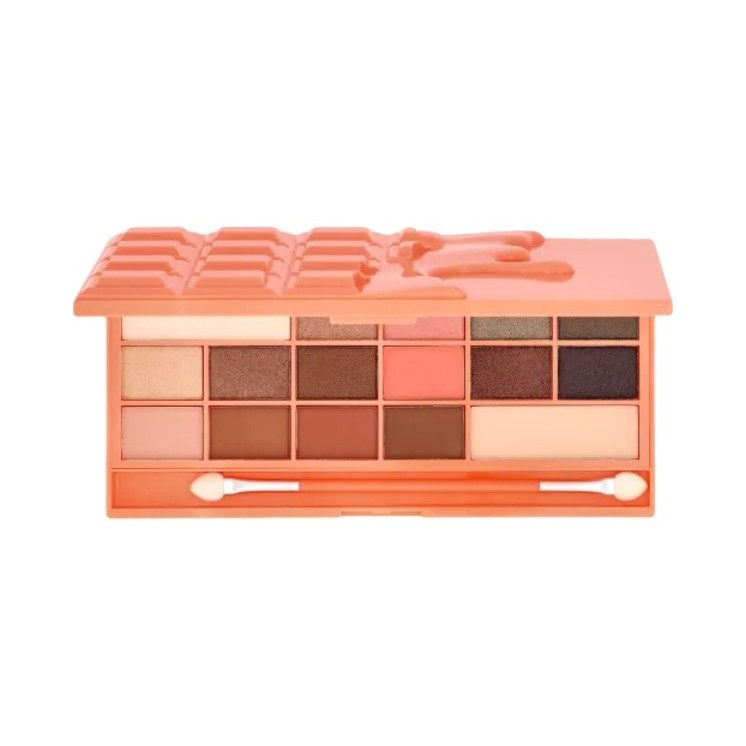 Makeup Revolution I Heart Makeup Palette mit 16 Chocolate Peach Lidschatten, 3,66 g