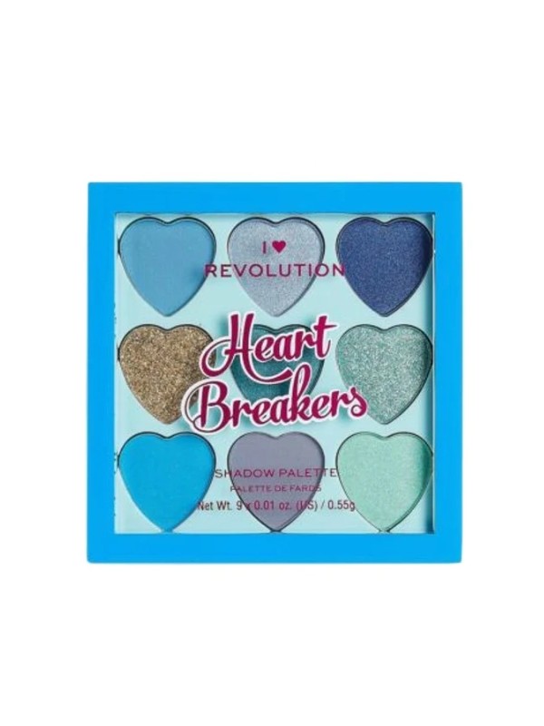 Makeup Revolution I Heart Makeup Palette of 9 eye shadows Heart Brakers Daydream 0.55 g