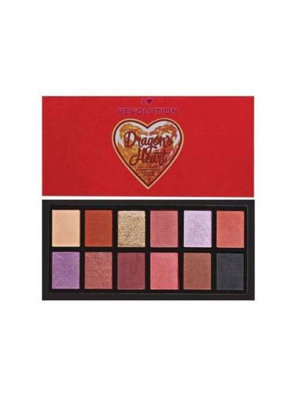 Makeup Revolution I Heart Makeup Palette of 12 eye shadows Dragons Heart 0.75 g