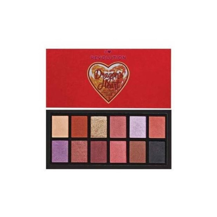 Makeup Revolution I Heart Makeup Palette van 12 oogschaduw Dragons Heart 0,75 g