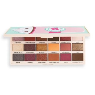 Makeup Revolution I Heart Revolution Tasty Palette of 18 eye shadows Latte 22 g