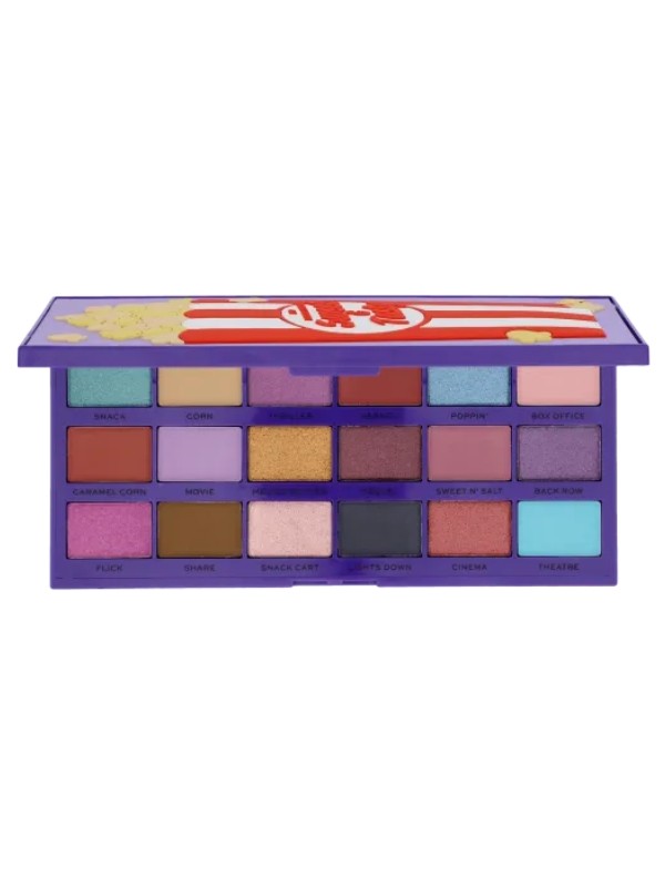 Makeup Revolution I Heart Revolution Tasty Palette of 18 Popcorn eye shadows 22 g