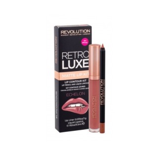 Makeup Revolution Retro Luxe Matte Kit Echelon lipmake-upset: Lipgloss 5 ml + Lippotlood 1 g