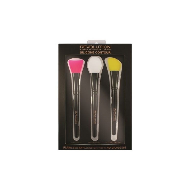 Makeup Revolution Set of 3 silicone face makeup brushes