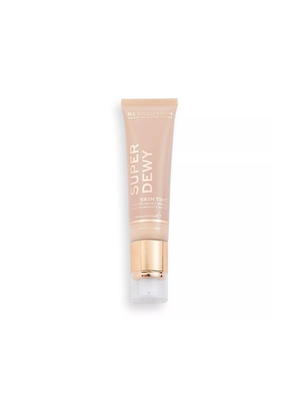 Makeup Revolution SuperDewy Coloring Feuchtigkeitsspendende Gesichtscreme Medium Light 50 ml