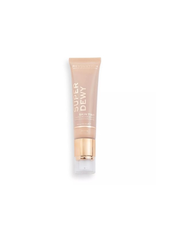 Makeup Revolution SuperDewy Coloring Feuchtigkeitsspendende Gesichtscreme Medium Tan 50 ml