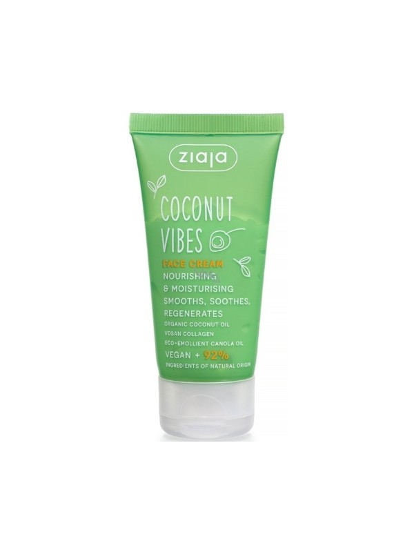 Ziaja Coconut Vibes voedende en hydraterende gezichtscrème 50 ml