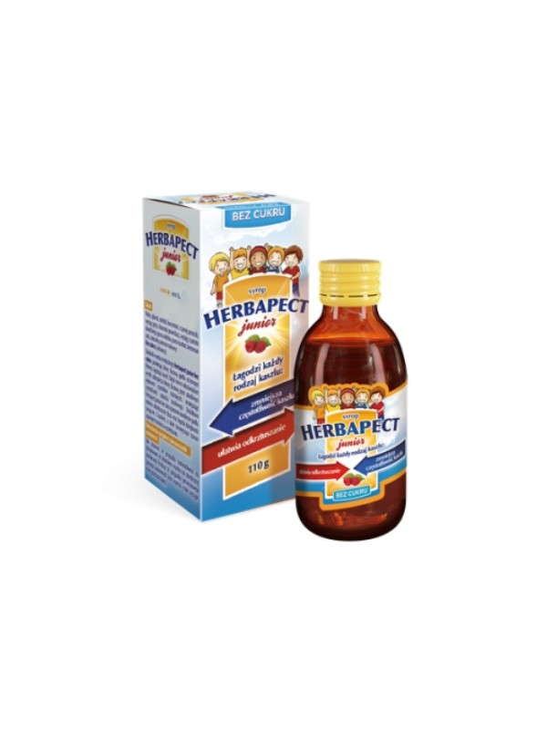 Herbapect Junior Syrup for children without sugar, raspberry flavor 110 g