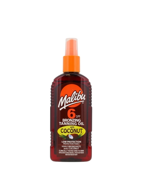 Malibu Bronzing Bruiningsolie SPF6 Coconut 200 ml