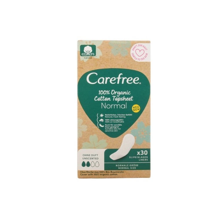 Carefree Normal Organic Cotton panty liners 30 pieces