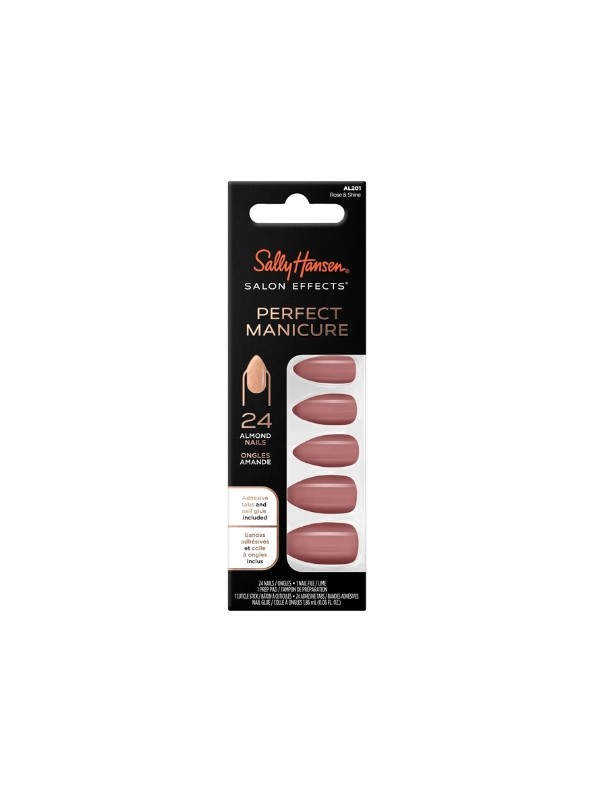 Sally Hansen Salon Effects Perfect Manicure Rose & Shine nail tips 24 pieces