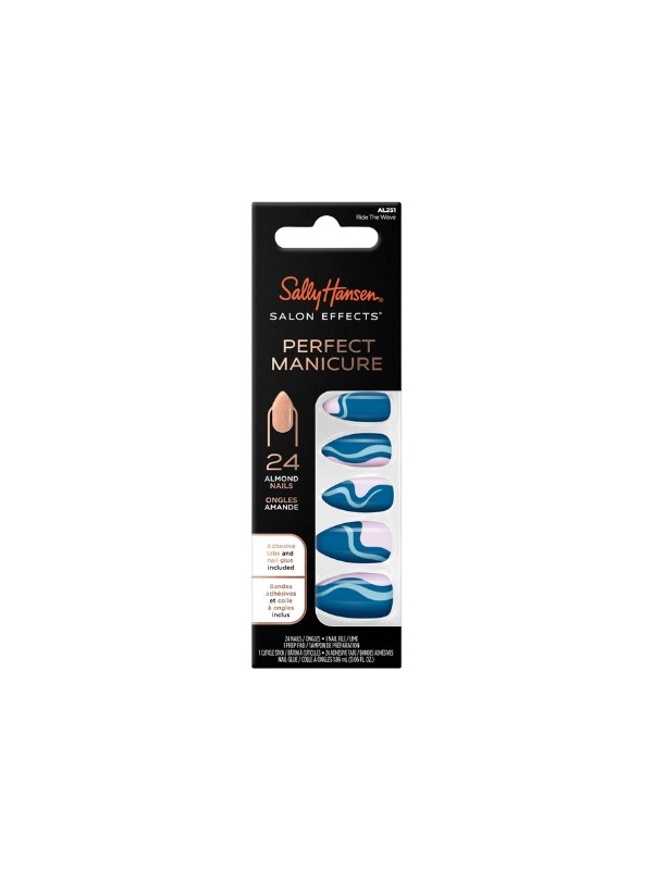 Sally Hansen Salon Effects Perfect Manicure Ride the Wave nail tips 24 pieces