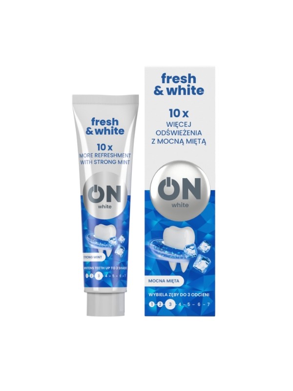 ON WHITE FRESH Whitening tandpasta Sterke munt 75 ml