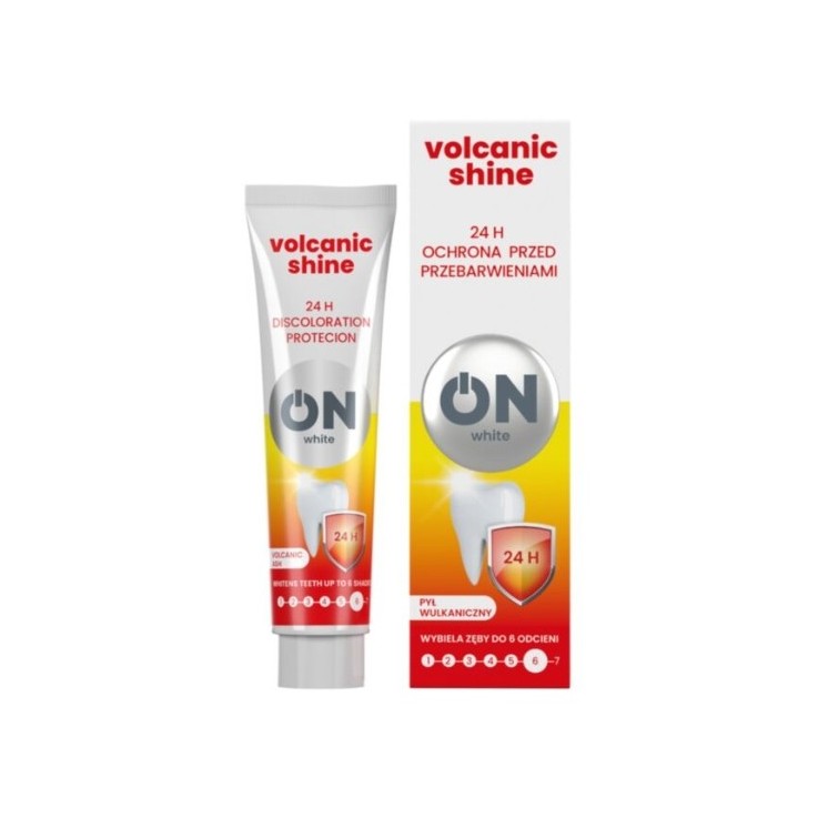 ON WHITE VOLCANIC SHINE Toothpaste against discoloration 75 ml