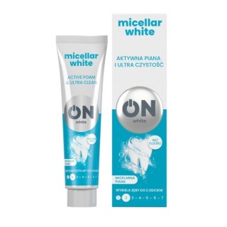 ON WHITE MICELLAR WHITE Tandpasta Fluoridevrij met micellair schuim 75ml