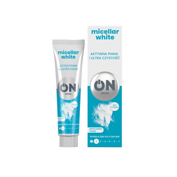 ON WHITE MICELLAR WHITE Toothpaste Fluoride-free with micellar foam 75ml