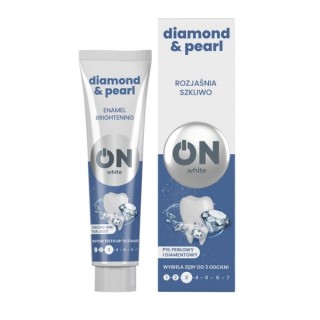 ON WHITE DIMOND& PEARL Tandpasta met parel- en diamantstof 75 l