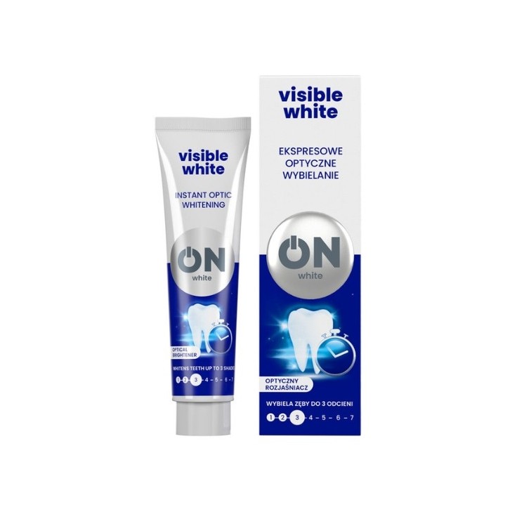 ON WHITE VISIBLE WHITE Toothpaste optical brightener 75 ml