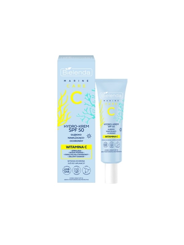 Bielenda C MARINE CARE Hydro -Creme, tief feuchtigkeitsspendend und schützend SPF50 , 40 ml