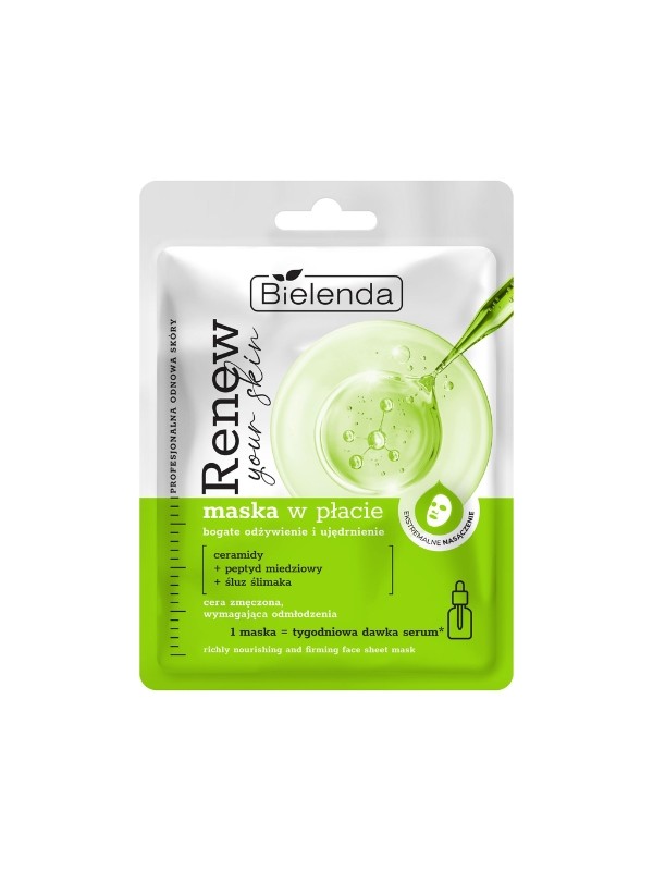 Bielenda RENEW YOUR SKIN Pflegende Maske mit Ceramiden und Schneckenschleim