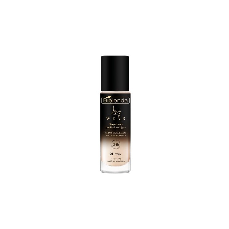 Bielenda LONG WEAR Long-lasting mattifying foundation 01 Ivory 30 ml