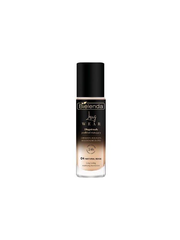 Bielenda LONG WEAR Langdurige matterende foundation 04 Natural Beige 30 ml