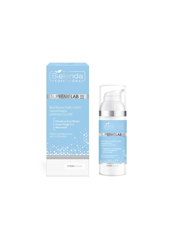 Bielenda SUPREMELAB Olievrije hydraterende hydro -crème met GLOW -effect 50ml