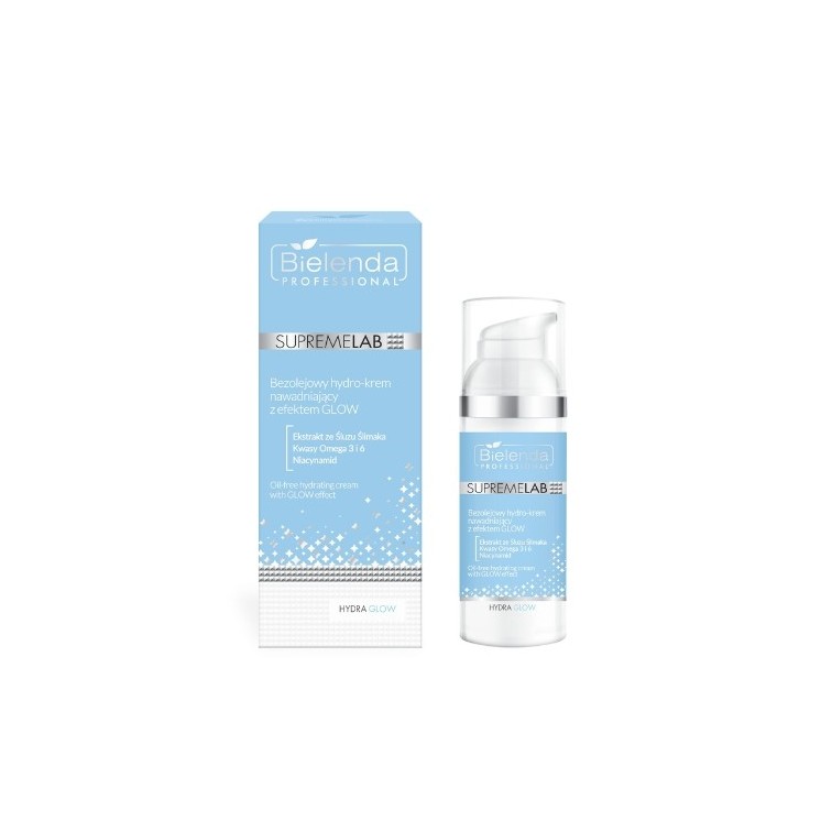 Bielenda SUPREMELAB Olievrije hydraterende hydro -crème met GLOW -effect 50ml