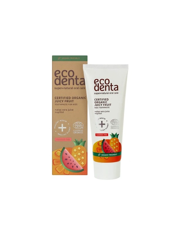 Ecodenta Gecertificeerd Organic Tandpasta voor kinderen Sappig fruit 75 ml