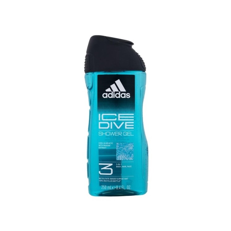 Adidas Douchegel voor heren 3in1 Ice Dive 250 ml