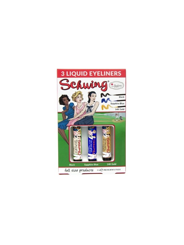 theBalm Schwing! Holiday Trio Set of three eyeliners: Black , Blue , Gold 3x1.7 ml