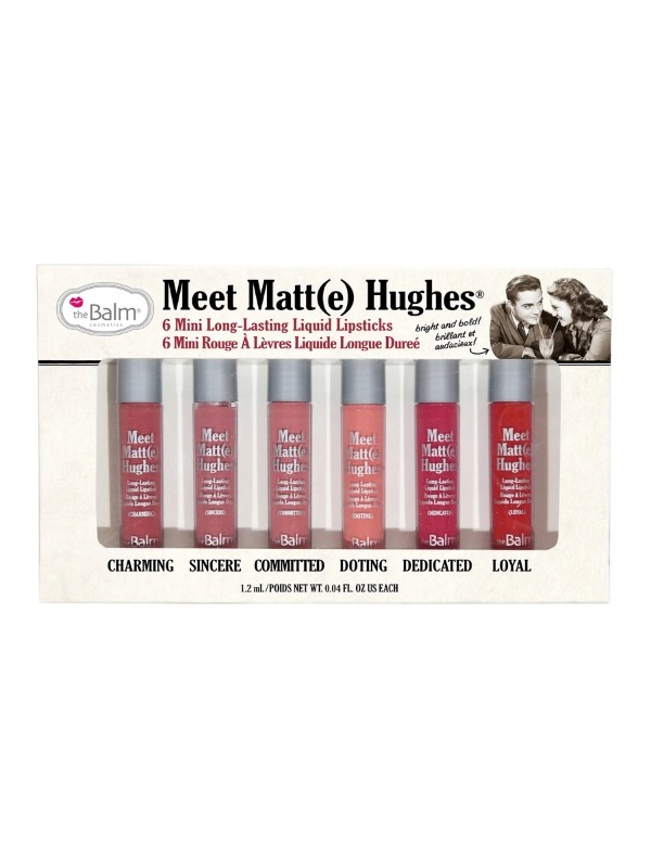 theBalm Meet Matte Hughes Mini Kit Ein Set mit sechs matten Lippenstiften