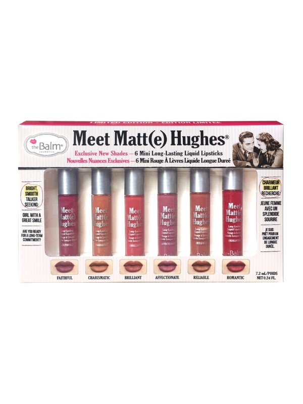 theBalm Meet Matte Hughes Mini Kit Een set van zes matte lippenstiften