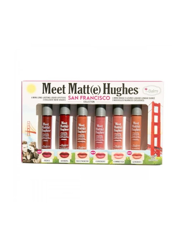 theBalm Meet Matte Hughes Mini Kit San Francisco Set van zes lippenstiften