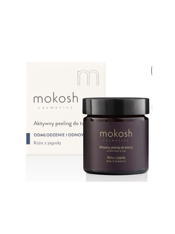 Mokosh actieve Peeling Roos met bosbes 60 ml