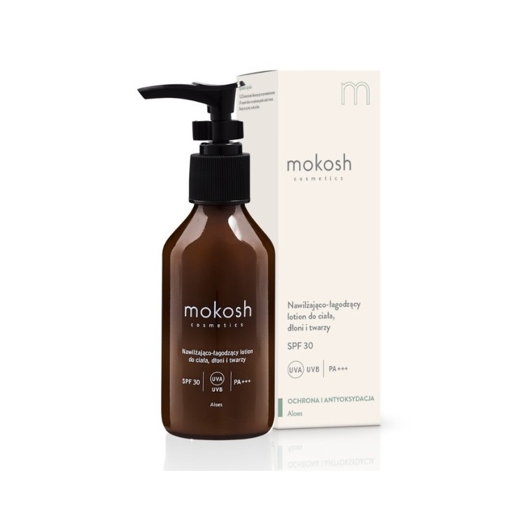 Mokosh hydraterende en verzachtende Lotion voor lichaam, gezicht en handen SPF30 Aloë 100 ml