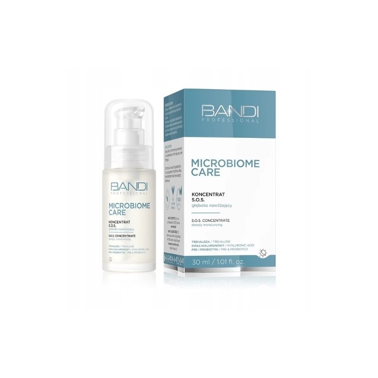 Bandi Microbiome Care SOS concentraat, diep hydraterend voor het gezicht, 30 ml