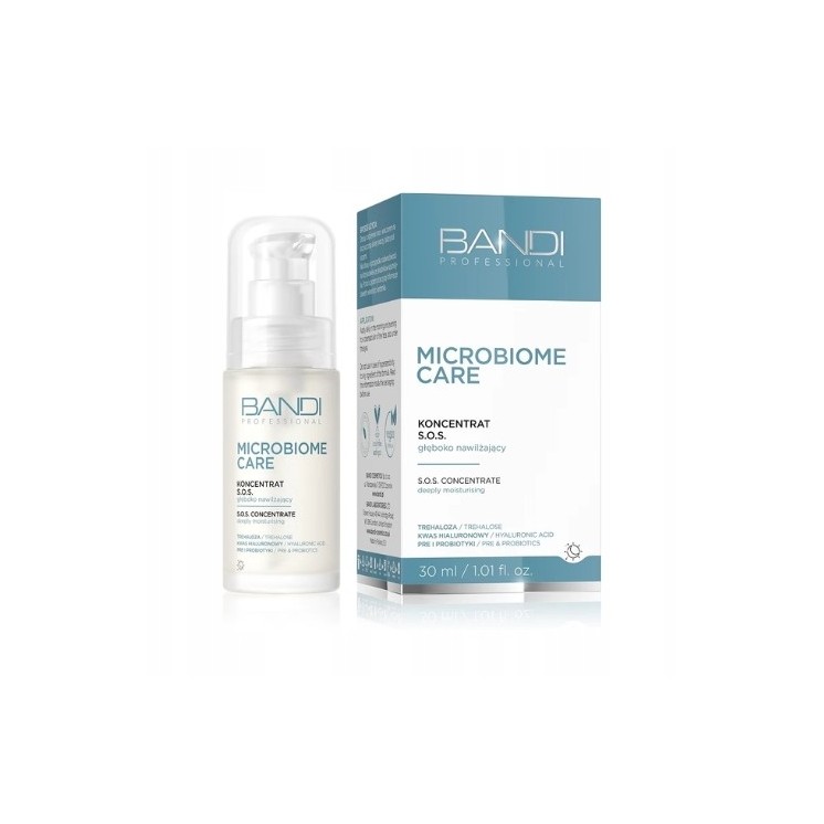 Bandi Microbiome Care SOS Tiefenwirksames Feuchtigkeitskonzentrat für das Gesicht, 30 ml