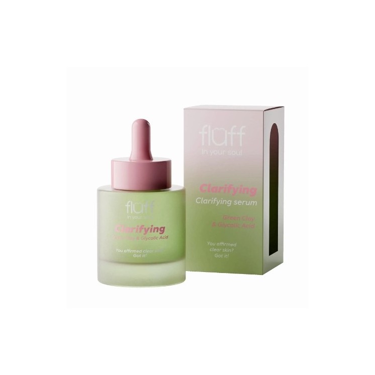 Fluff Clarifying Face Serum with green clay and glycolic acid 30 ml