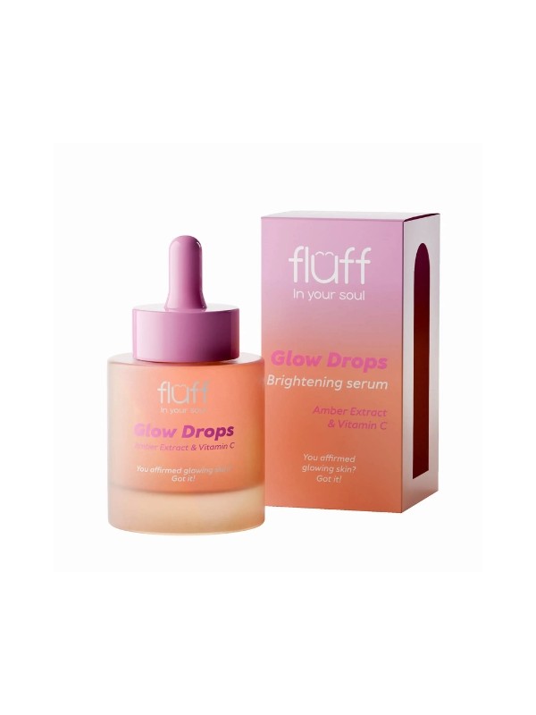 Fluff Glow Drops illuminating face Serum with amber extract and vitamin C 30 ml