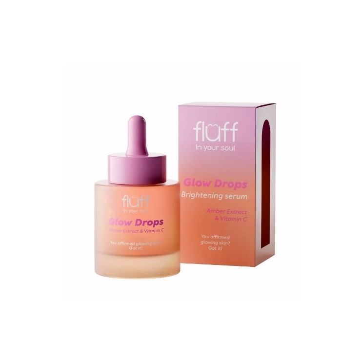 Fluff Glow Drops illuminating face Serum with amber extract and vitamin C 30 ml