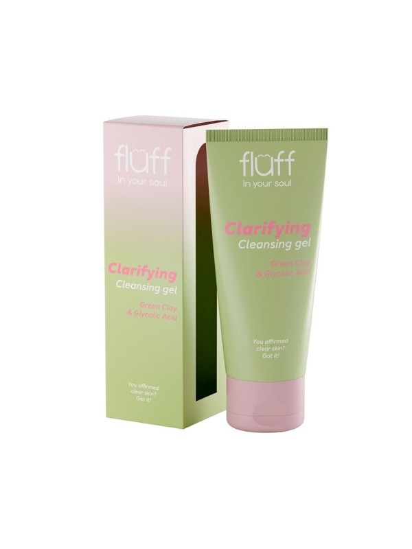 Fluff Gezichtsreinigingsgel met groene klei en glycolzuur 100 ml