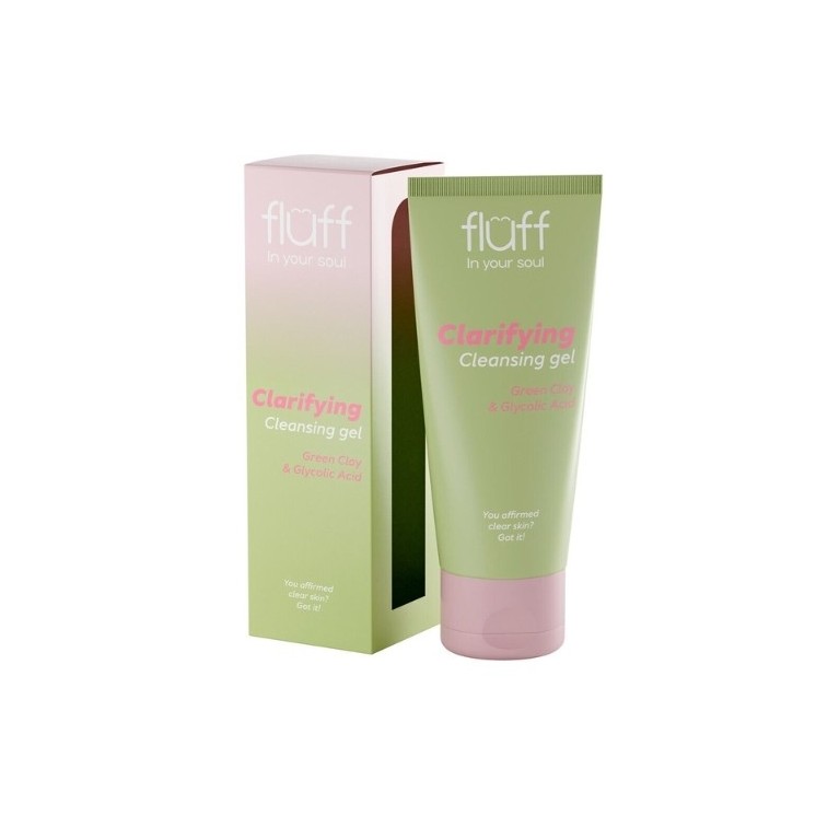 Fluff Facial cleansing gel with green clay and glycolic acid 100 ml